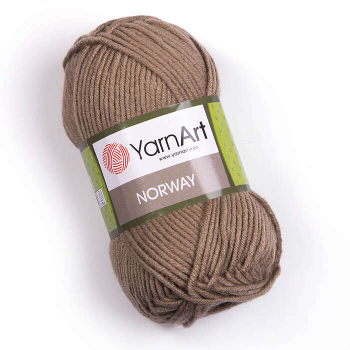 צמר חלק איכותי במחיר מבצע נוראוי-YARNART-NORWAY- צבע חום 218