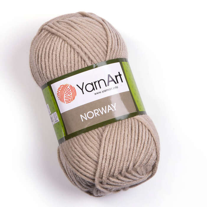 צמר חלק איכותי במחיר מבצע נוראוי-YARNART-NORWAY- צבע קפה 848