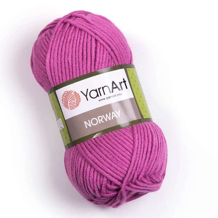 צמר חלק איכותי במחיר מבצע נוראוי-YARNART-NORWAY- צבע פוקסיה 849
