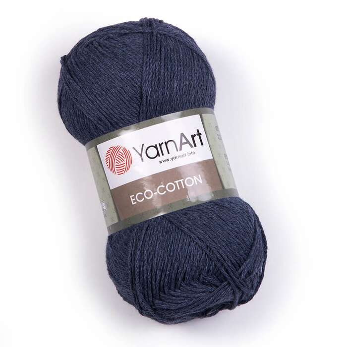 צמר כותנה מהממם איקו כותון YARNART-ECO-COTTON-לסריגת בובות ובגדים -בצבע כחול 773