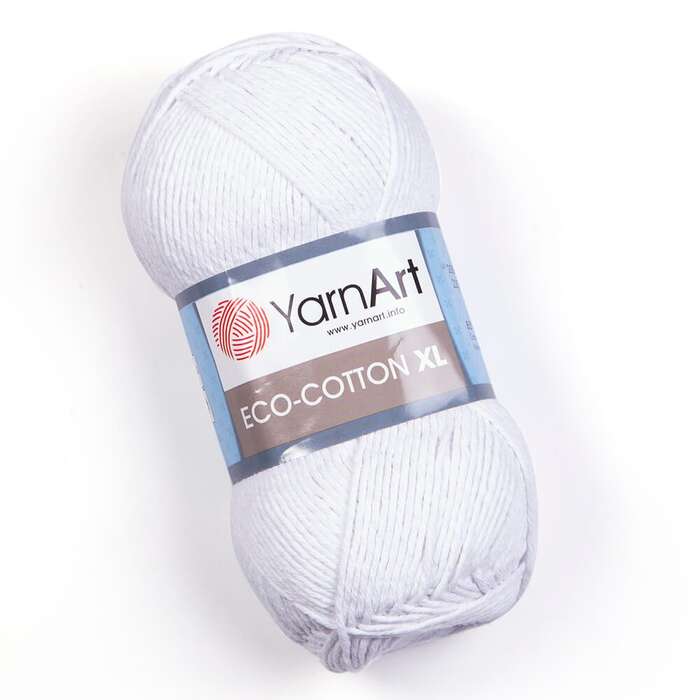 צמר כותנה איקו כותנהARNART-ECO-COTTON-XL לסריגה- בצבע לבן 760