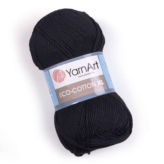 צמר כותנה איקו כותנהARNART-ECO-COTTON-XL לסריגה- בצבע שחור 761