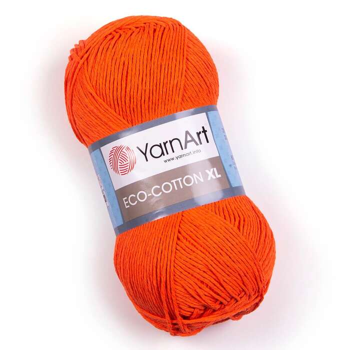 צמר כותנה איקו כותנהARNART-ECO-COTTON-XL לסריגה- בצבע כתום 800