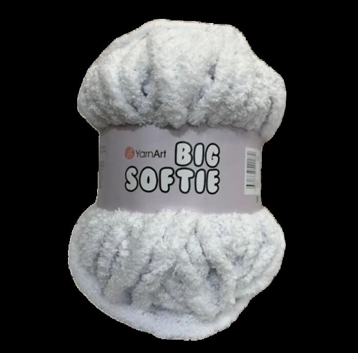 צמר עבה במיוחד לסריגה בידיים BIG SOFTIE -בצבע לבן (741)