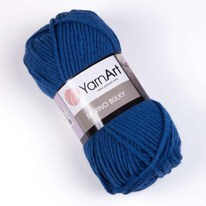 צמר מרינו- MERINO BULKY צמר עבה עם 25% צמר אמיתי בצבע-כחול (551)