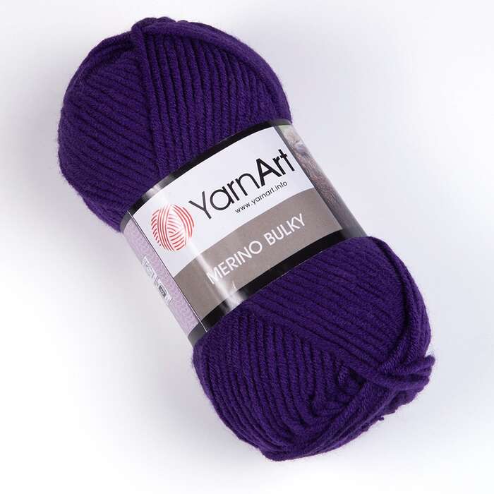 צמר מרינו- MERINO BULKY צמר עבה עם 25% צמר אמיתי בצבע-סגול (556)