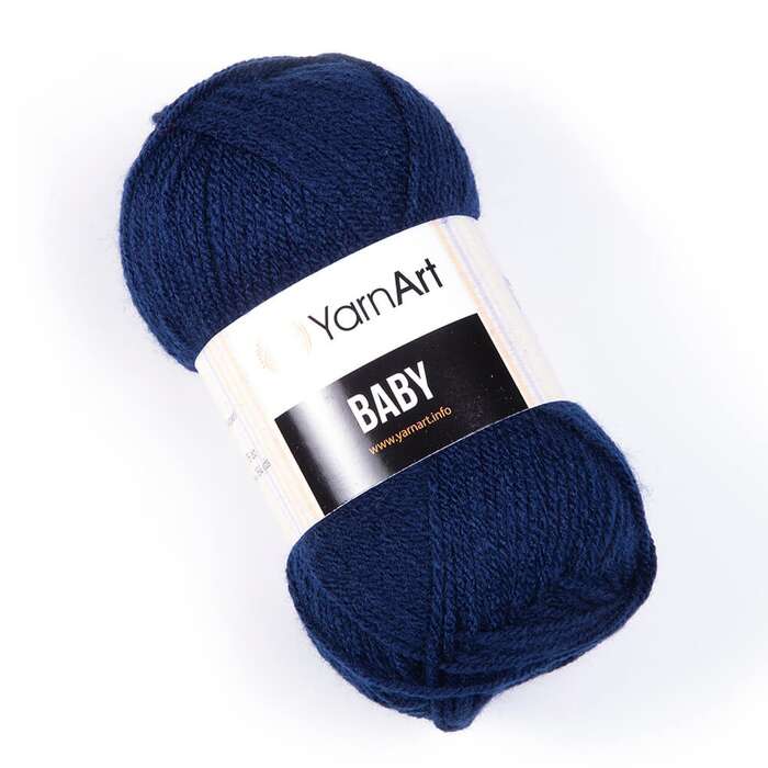 YARNART-BABY- צמר לסריגה לתינוקות בייבי-במבצע בצבע- כחול כהה 583
