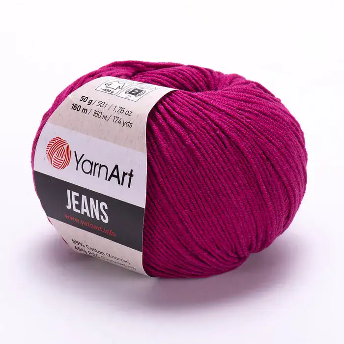 YARNART-JEANS-חוט סריגה קייצי ג'ינס מתאים במיוחד לבובות ובגדי קייץ- 55% כותנה(91)