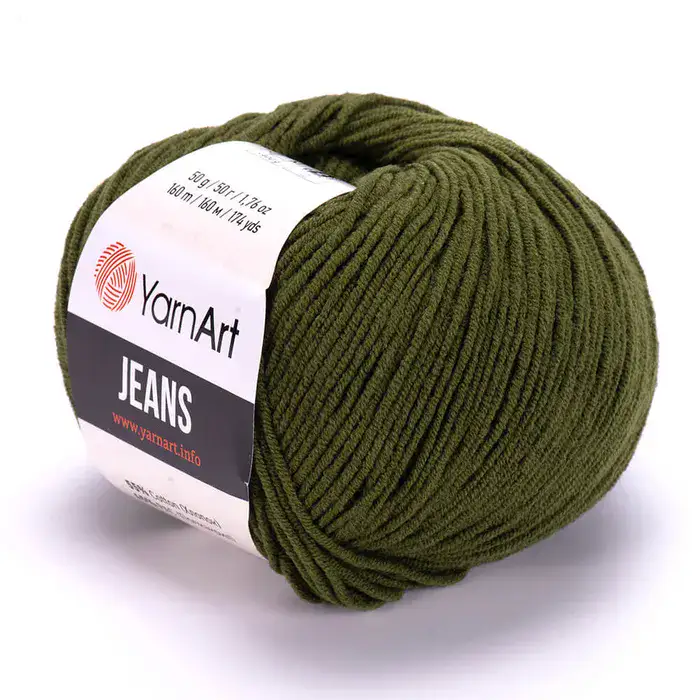 YARNART-JEANS-חוט סריגה קייצי ג'ינס מתאים במיוחד לבובות ובגדי קייץ- 55% כותנה(82)