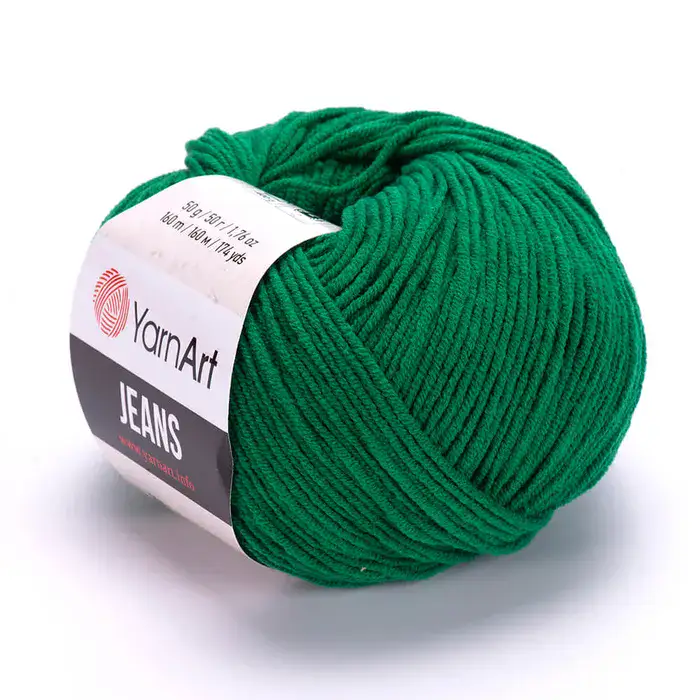 YARNART-JEANS-חוט סריגה קייצי ג'ינס מתאים במיוחד לבובות ובגדי קייץ- 55% כותנה(52)
