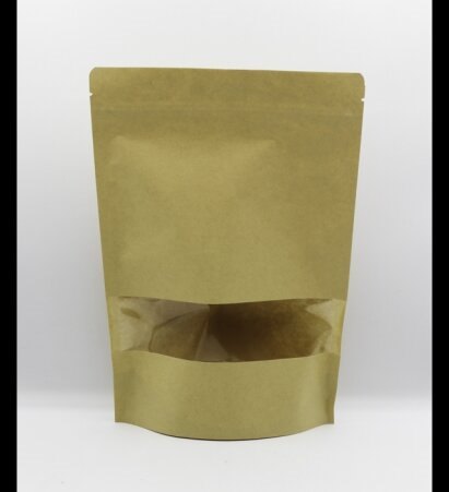 שקיות אריזה חומות עם חלון- 15X10CM- במבצע 100 יחידות