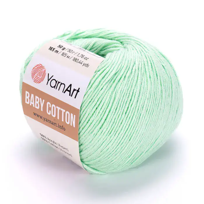 YARNART-BABY-COTTON-חוט סריגה רך ונעים 50% כותנה טורקיז - 435