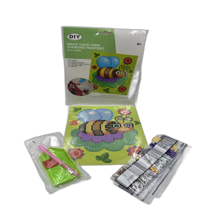ערכת יצירה להכנת תמונה מיהלומים 16X20- דבורה