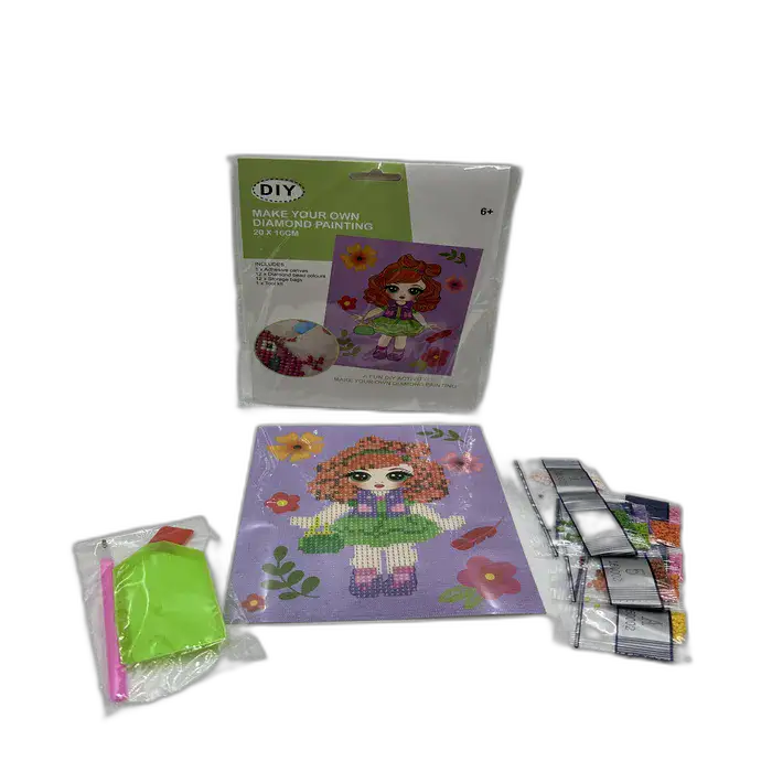 ערכת יצירה להכנת תמונה מיהלומים 16X20- ילדה