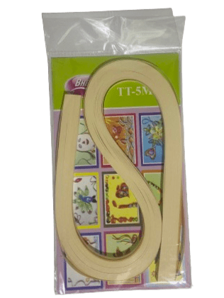 קווילינג- מגזרות נייר לגילגול נייר- צבע קרם