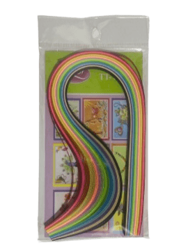 קווילינג- חבילת מגזרות נייר -דק ביותר 0.3 מ"מ בצבעים שונים+ מסרגה לנייר