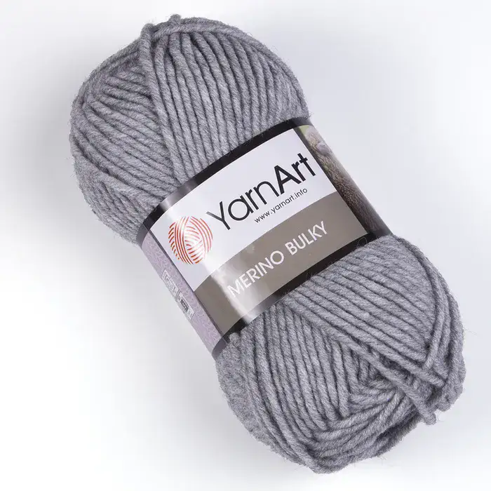 צמר מרינו- MERINO BULKY צמר עבה עם 25% צמר אמיתי בצבע- אפור 282