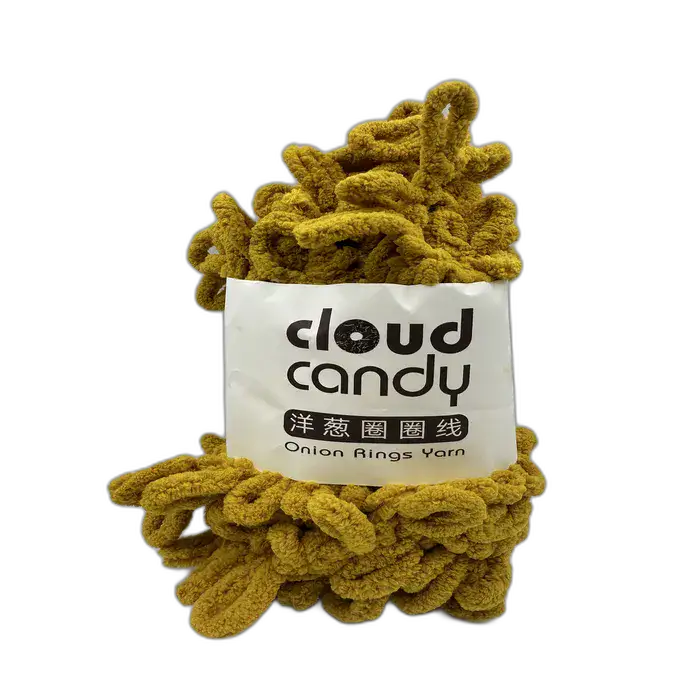 צמר לולרות נעים במיוחד בצבע- חרדל