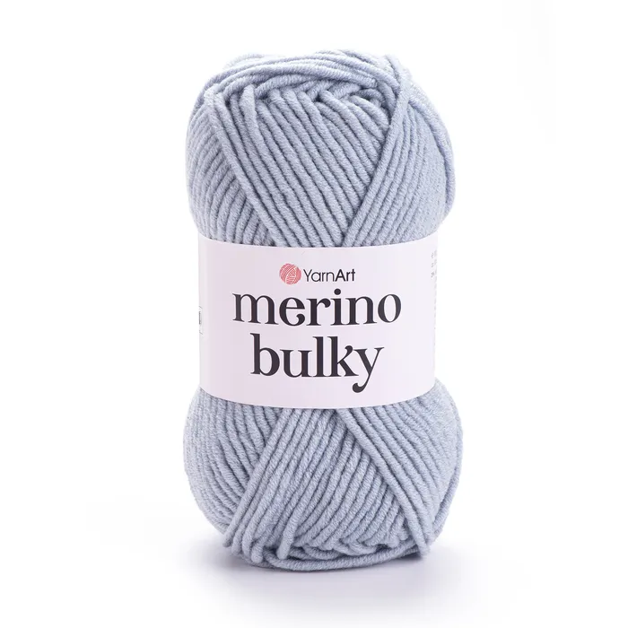 צמר מרינו- MERINO BULKY צמר עבה עם 25% צמר אמיתי בצבע- אפור 3072
