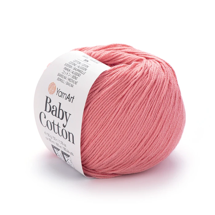 YARNART-BABY-COTTON-חוט סריגה רך ונעים 50% כותנה (420) אפרסק