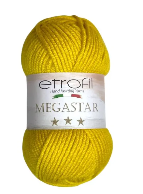 MEGASTAR- צמר מגהסטאר (במבצע)- צהוב 72191