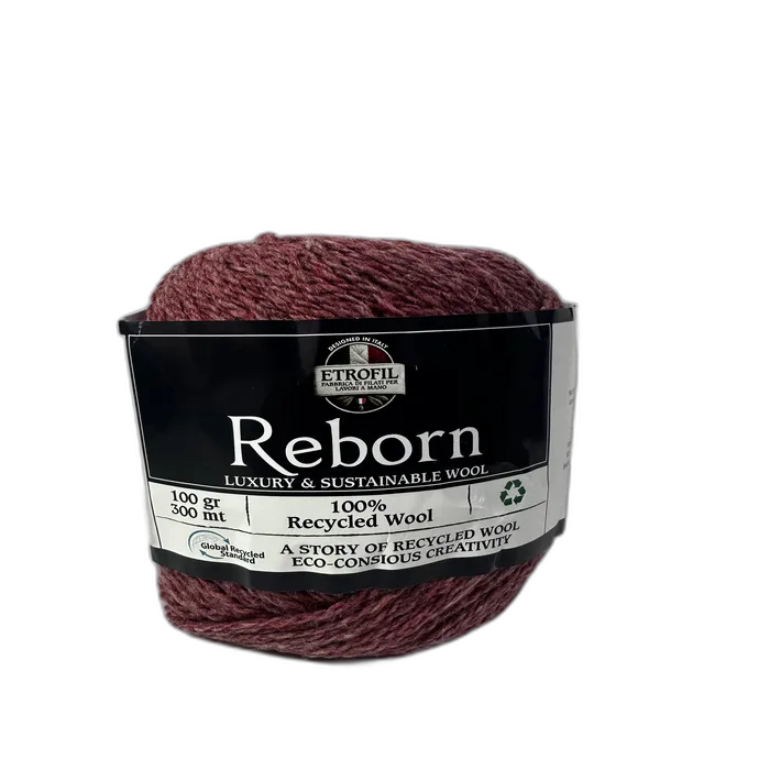 100% צמר REBORN- בגוון ורוד כהה