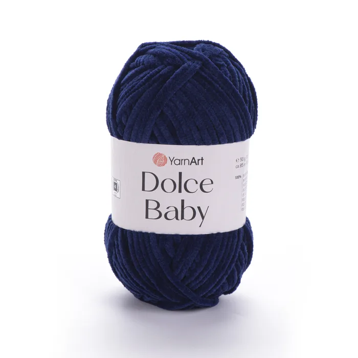 YARNART-DOLCE-BABY-חוט קטיפה דק דולצ'ה-756 כחול