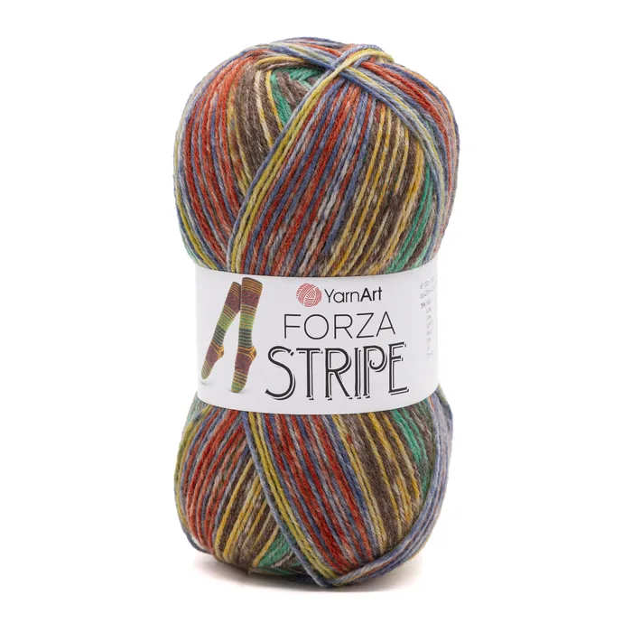 צמר במיוחד לסריגת גרבייםFORZA-STRIPE-2803
