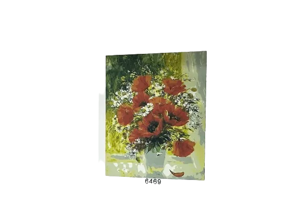 ערכה ליצירה- ציור במספרים על קנווס 40X30- פרחים 6469