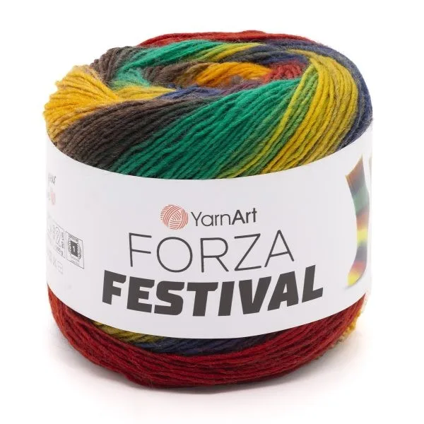 YARNART-FORZA-FESTIVAL-צמר במיוחד לסריגת גרביים 2912