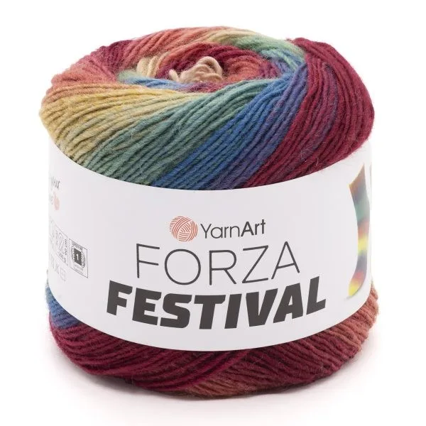 YARNART-FORZA-FESTIVAL-צמר במיוחד לסריגת גרביים 2904