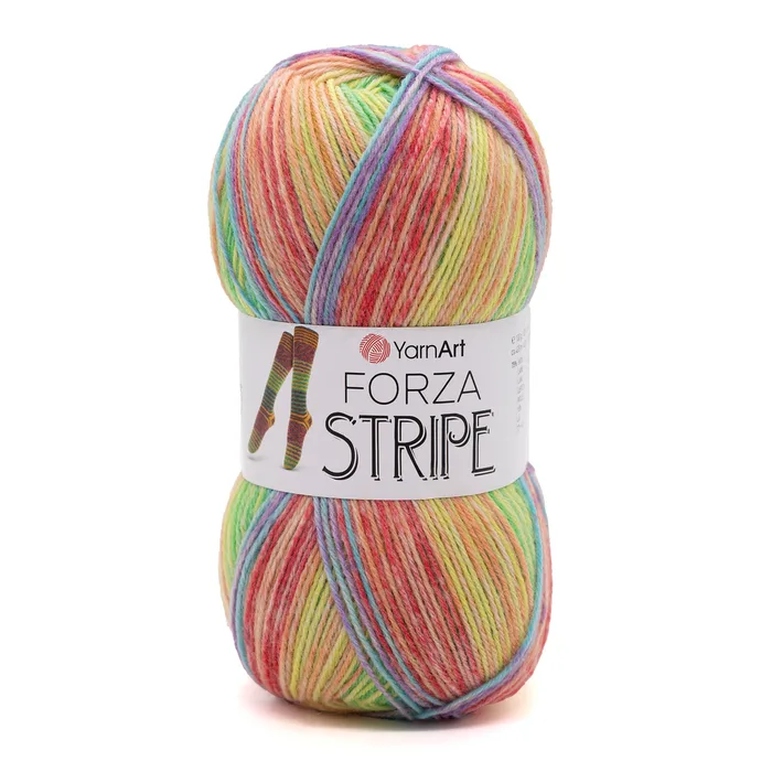YARNART-FORZA-STRIPE-צמר במיוחד לסריגת גרביים 2810-
