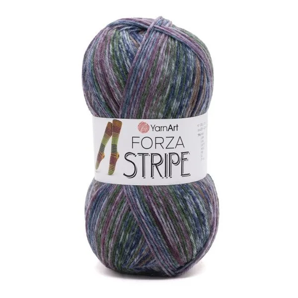 YARNART-FORZA-STRIPE-צמר במיוחד לסריגת גרביים 2801