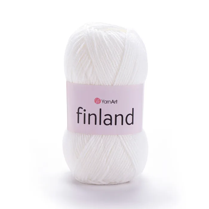צמר חלקYARNART-FINLAND-בצבע לבן 150