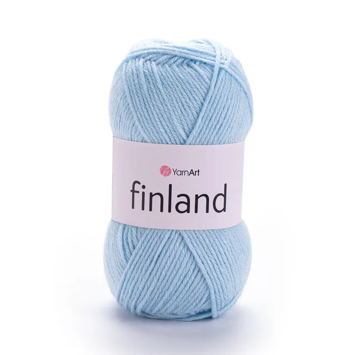 צמר חלקYARNART-FINLAND-בצבע תכלת 09