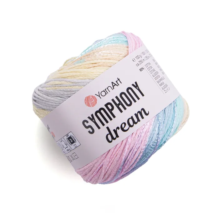 חוט מתחלף 80% כותנה 20% ויסקו YARNART-SYMPHONY-DREAM-3108
