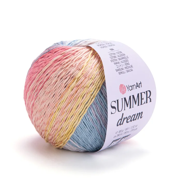 YARNART-SUMMER-צמר קייץ מתחלף 70% כותנה DREAM-4307