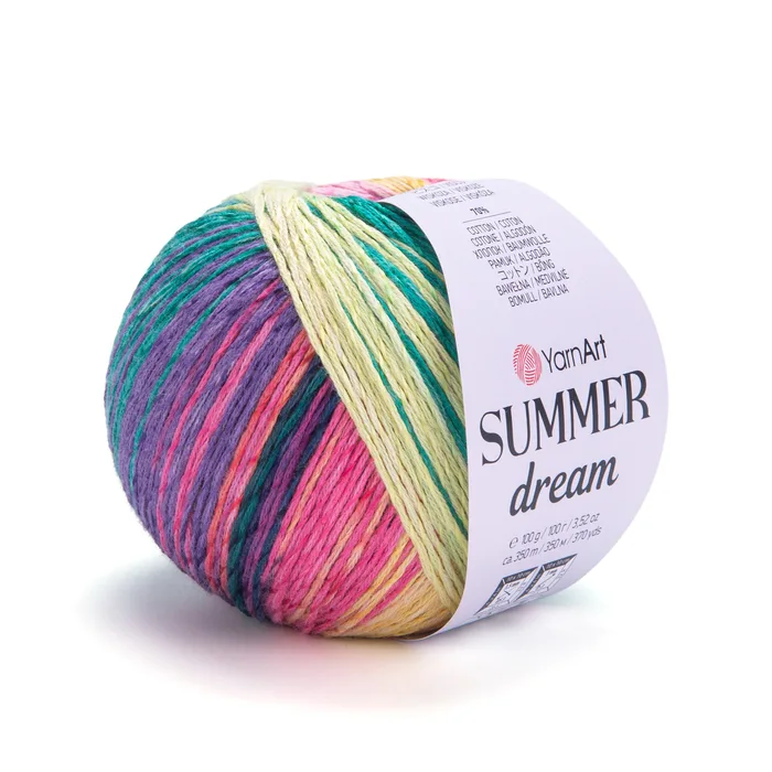 YARNART-SUMMER-צמר קייץ מתחלף 70% כותנה DREAM-4305