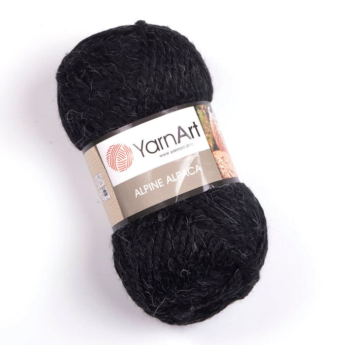 צמר אלפקה ALPINE ALPACA (439) בצבע- שחור