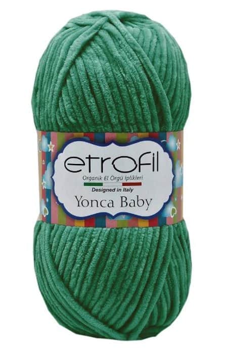 YONCA BABY- צמר קטיפה לתינוקות יאנקה בייבי- ירוק- 476