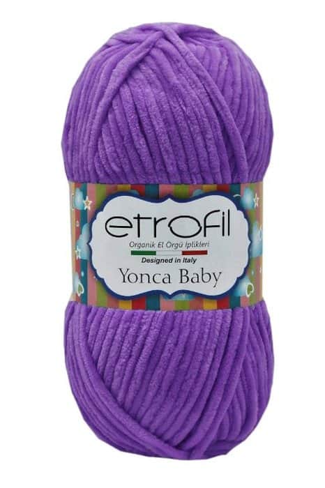YONCA BABY- צמר קטיפה לתינוקות יאנקה בייבי- סגול- 608