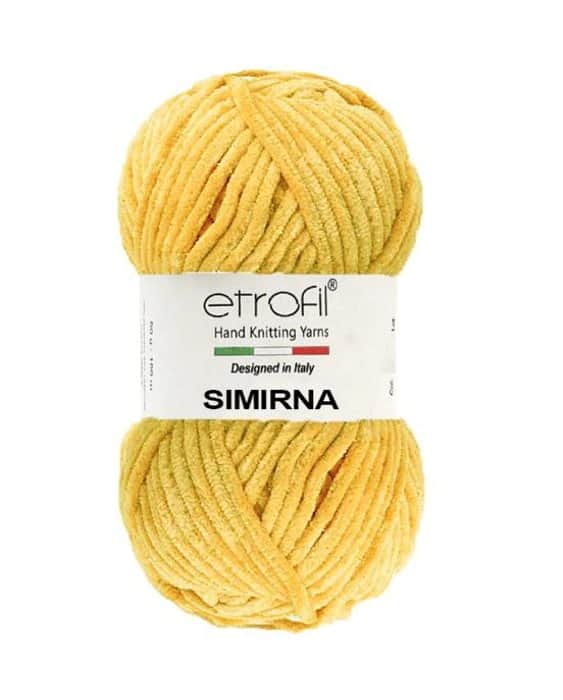 SIMIRNA- צמר קטיפה מנצנץ סימירנה- חרדל- 214