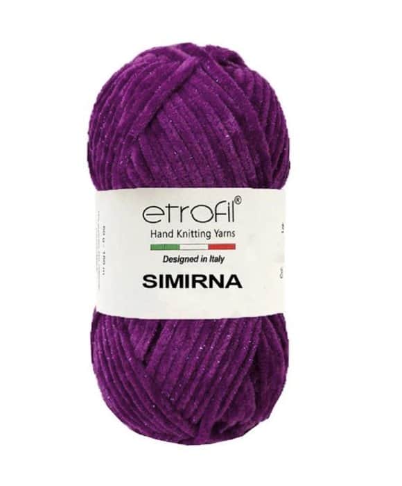 SIMIRNA- צמר קטיפה סימירנה מנצנץ- סגול- 609