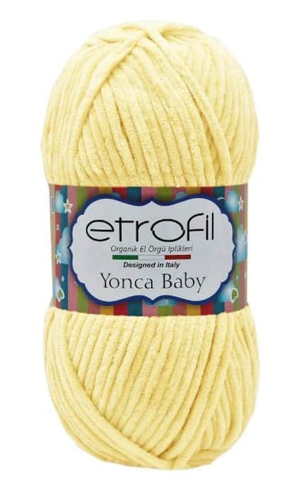 YONCA BABY- צמר קטיפה לתינוקות יאנקה בייבי- צהוב בייבי- 213