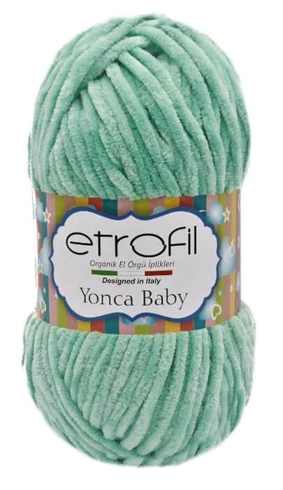 YONCA BABY- צמר קטיפה לתינוקות יאנקה בייבי- ירוק בייבי- 411