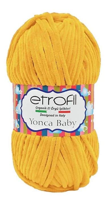 YONCA BABY- צמר קטיפה לתינוקות יאנקה בייבי- חרדל- 214