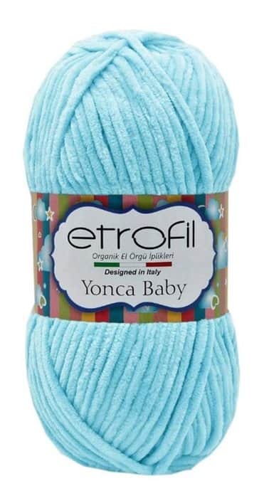 YONCA BABY- צמר קטיפה לתינוקות יאנקה בייבי- תכלת- 519