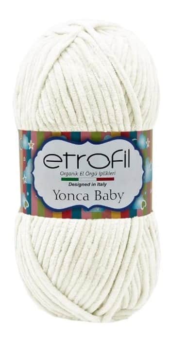 YONCA BABY- צמר קטיפה לתינוקות יאנקה בייבי- שמנת- 016