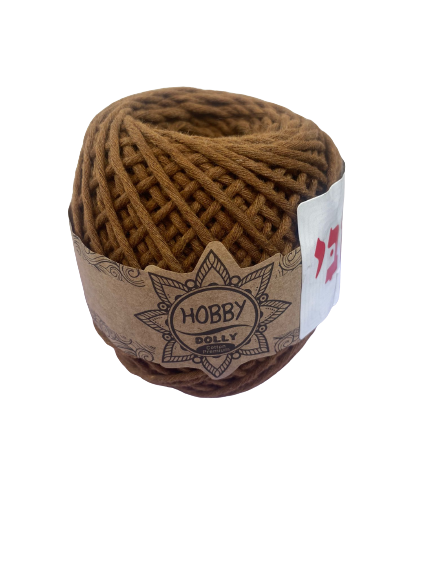 חוט 100% כותנה- חום בהיר