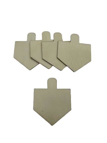 5 סביבונים מעץ יצירה וקישוט 7X8